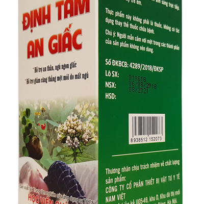 ĐỊNH TÂM AN GIẤC HỌC VIỆN QUÂN Y GIẢI PHÁP GIÚP AN THẦN, NGỦ NGON