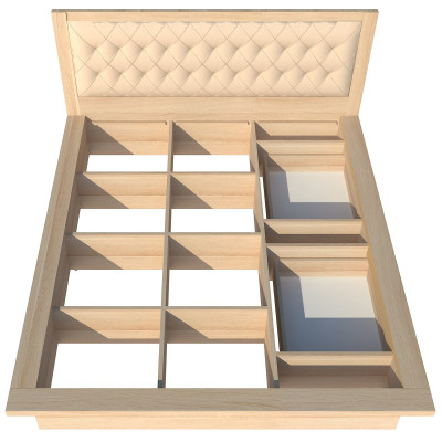 Giường ngủ cao cấp Tundo màu vàng sồi 160cm x 200cm