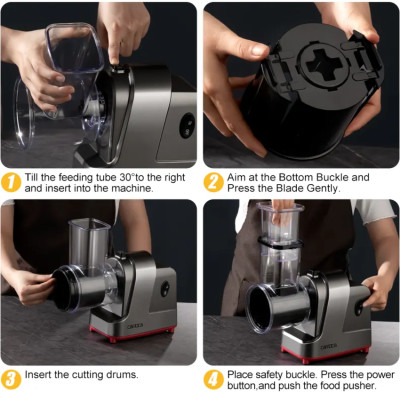 Máy thái rau củ quả đa năng 5 chế độ Camoca VSQ-S5, công suất 500W - Hàng chính hãng