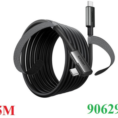 Ugreen 90629 5M 5Gbps Màu Đen Cáp sạc , truyền dữ liệu 2 máy tính 2 đầu USB-C 1 đầu vuông góc 90 độ US551 - Hàng chính hãng