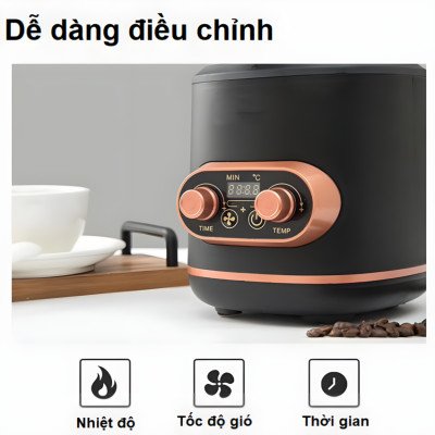 Máy rang hạt cà phê không khí dùng cho gia đình cao cấp Cafemasy CCR-1209R2 - Bảo Hành 12 Tháng (Hàng Nhập Khẩu)