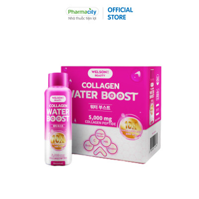 Nước uống Welson Beauty 10x Water Boost (Hộp 6 chai x 50ml)