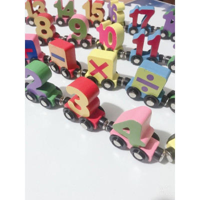 Đồ chơi thông minh đoàn tàu nam châm kéo chữ và số giúp bé phát triển tốt hơn
