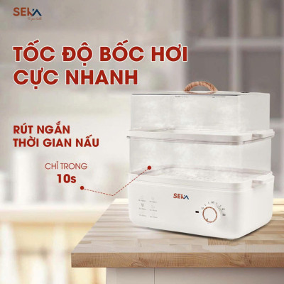 Nồi Hấp Điện Thủy Nhiệt 2 Tầng Đa Năng SEKA SK2088 - Hàng Chính Hãng