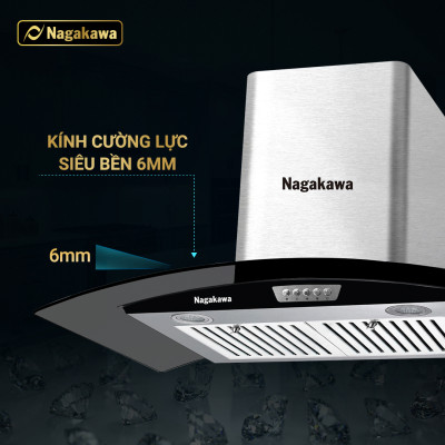 Máy Hút Mùi Than Hoạt Tính Cỡ Lớn Nagakawa NAG1857-70Cm - Bộ Lọc 5 Lớp Inox - Hàng Chính Hãng