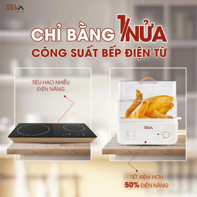 Nồi Hấp Điện Thủy Nhiệt 2 Tầng Đa Năng SEKA SK2088 - Hàng Chính Hãng