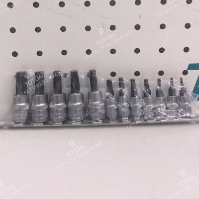 BỘ 12 ĐẦU TUÝP LỤC GIÁC BÔNG SAO TOTAL THT1438121 - HÀNG CHÍNH HÃNG