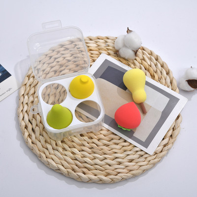 Combo hộp bông tán phấn 4 món , mút tán phấn siêu mềm mại hình giọt nước , có độ đàn hồi cao , dẻo ,không bị biến dạng ,nhiều màu sắc cute xinh xắn đáng yêu