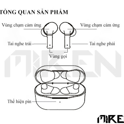 Tai Nghe Bluetooth Không Dây MR-S10 Cảm Ứng True Wireless Bluetooth 5.2 Cao Cấp – Chất Âm HiFi - Đàm Thoại Chuẩn – Khử Ồn ANC  – Hàng Chính Hãng