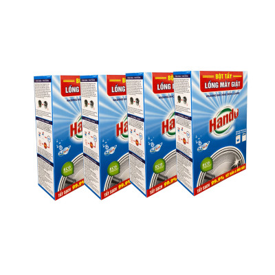 Combo 5 hộp 10 gói x100g bột tẩy lồng máy giặt Hando