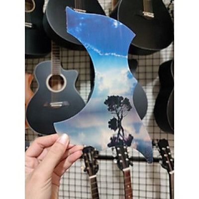 Miếng Dán Chống Trầy Guitar Acoustic – Thiết Kế 3D Phong Cảnh