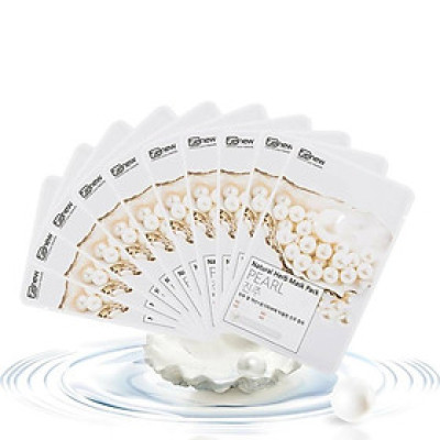 Bộ 10 Miếng Mặt Nạ Tinh Chất Ngọc Trai Benew Natural Herb Mask Pack Pearl (22ml / miếng ) - Hàng Chính Hãng 
