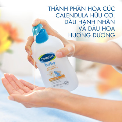 Cetaphil Baby Daily Lotion with Organic Calendula – Sữa dưỡng da Cetaphil cho bé ( 400ml )