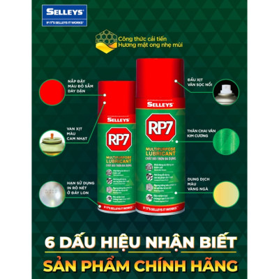 Chai Xịt Chống Rỉ Sét Và Bôi Trơn RP7-  SELLEYS -350G