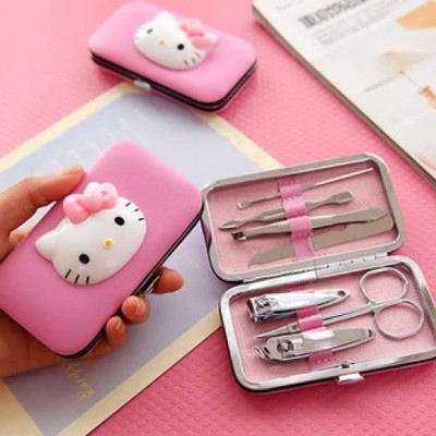 Bộ dụng cụ cắt móng tay làm đẹp 7 món có hộp đựng tiện dụng PaKaSa - Hàng chính hãng (Họa tiết ngẫu nhiên)