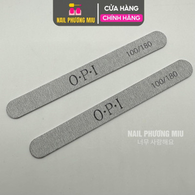 Dũa Mỏng OPI Lốc 50 Cái Form Thẳng Độ Nhám 100/180 Thân Cứng, Không Xẹp, Cầm Chắc Tay Làm Nail Tiện Lợi, Dễ Chỉnh Hướng, Tốc Độ Dũa Theo Yêu Cầu