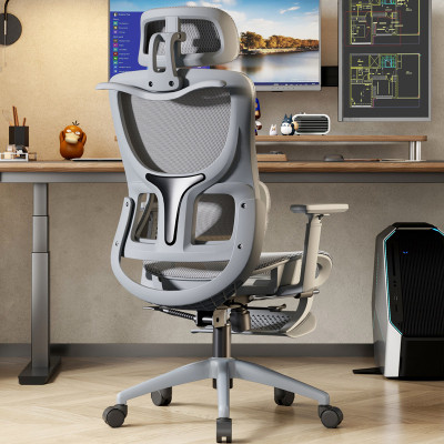 Office Furniture with Tilt Lock and Lumbar Support, Adjustable Arms, With Footrest. Nội thất văn phòng có khóa nghiêng và hỗ trợ thắt lưng, tay vịn có thể điều chỉnh, có chỗ để chân