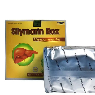 Bổ gan Silymarin Rox HDPHARMA cao cà gai leo, cao kế sữa, atiso - Hộp 100 viên (màu xanh hoặc cam ngẫu nhiên)