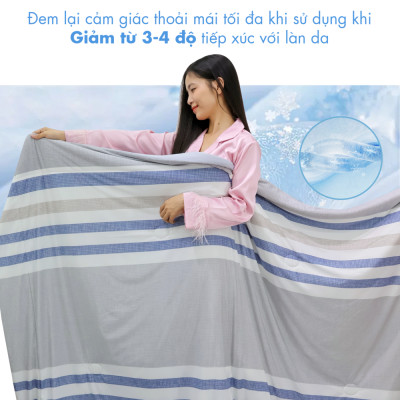 [CHĂN HÈ MÁT LẠNH] Mền lạnh I Cool Advance NIN House NM8035 1m6x2m1 | Chăn chần cotton Ice Silk