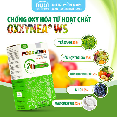 Ngân Hàng Chất Xơ Từ Rau Củ Quả FOSXYNEA - Chống oxy hóa, nhuận tràng và hạn chế táo bón (hộp 20 gói)