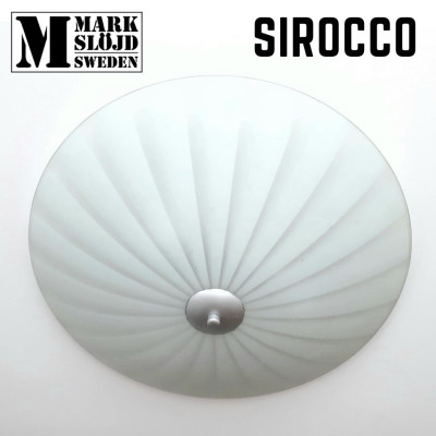 Đèn ốp trần, đèn ốp tường trợ sáng Marsklojd Sirocco màu trắng, thủy tinh chống lóa, hàng chính hãng