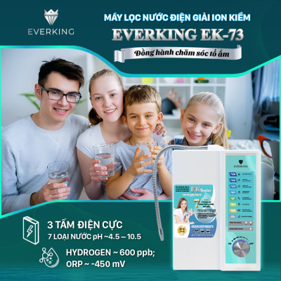 Máy Lọc Nước Điện Giải iON Kiềm EVERKING EK-73 - Hàng Chính Hãng