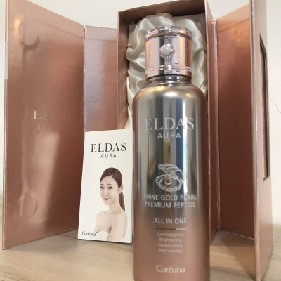 Serum Tế Bào Gốc Dưỡng Trắng Da Eldas Aura Coreana Shine Gold Pearl Premium Peptide All In One