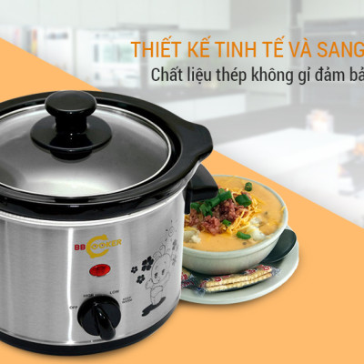 Nồi Nấu Cháo Đa Năng BBCooker BS15 (1.5L) - Hàng chính hãng