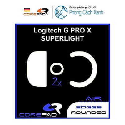 Feet chuột PTFE Corepad Skatez AIR cho Logitech G PRO X SUPERLIGHT Wireless (2 Bộ) - Hàng Chính Hãng