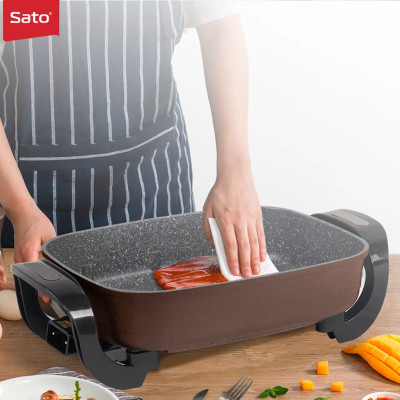 Nồi lẩu điện đa năng SATO 50NL51 5.0L - Nồi nhôm đúc nguyên chất có độ bền cao, phủ chống dính cao cấp an toàn sức khỏe - Miễn phí vận chuyển toàn quốc - Hàng chính hãng