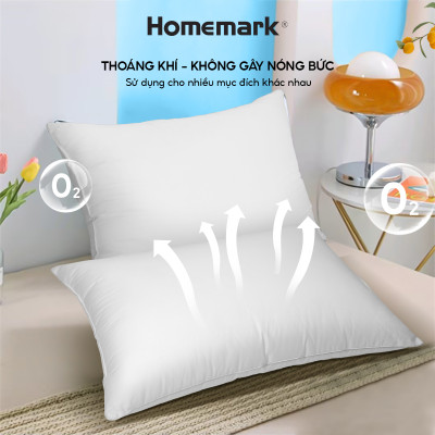 Ruột Gối Microfiber Lông Vũ Nhân Tạo Homemark - Siêu Mềm, Chống Xẹp, Thoáng Khí, Kháng Khuẩn