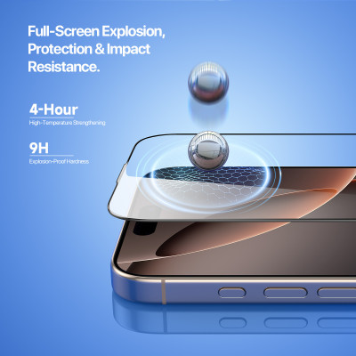 Kính Cường Lực kèm khung trợ dán Dux Ducis Roga cho iPhone 17 Pro Max / 17 Pro/ 17 Air/ iphone 17/ iPhone 16 Pro Max / 16 Pro/ 16e, không lẹm viền, cảm ứng vân tay_ Hàng Chính Hãng