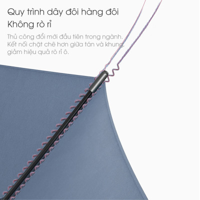 Dù thẳng cao cấp 2 tầng Nason Umbrella Gentle-G302 Tán rộng 30inch Khung, nan sợi thủy tinh bền bỉ Vải siêu chống thấm nước
