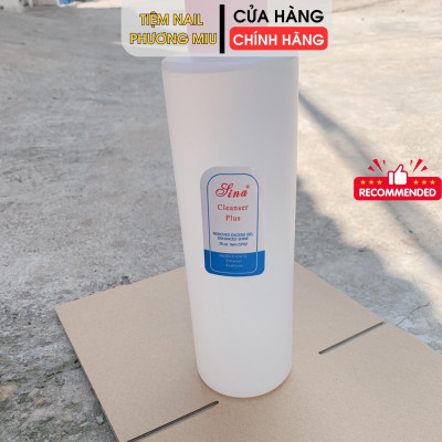 Nước Lau Gel Sina Chai 1000ml, Bền Thơm Dễ Sạch, Dung Dịch Phá Gel Cleanser Plus 1 Lít Làm Sạch Móng Nhanh Khô Cho Làm Nail Chuyên Nghiệp Cleansing