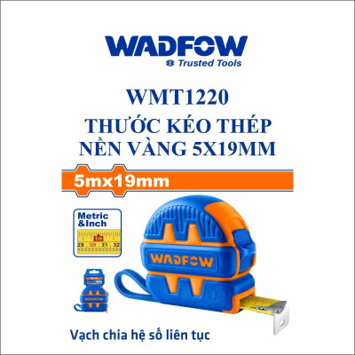 THƯỚC KÉO THÉP NỀN VÀNG 5X19MM WMT1220 WADFOW - HÀNG CHÍNH HÃNG