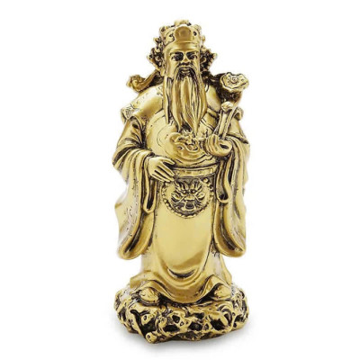 Bộ tượng Phước Lộc Thọ CTT2 size trung 9 x 9.7 x 19cm Tundo mạ vàng hoặc màu xanh chọn màu