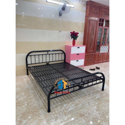 Giường sắt giá sinh viên kiểu ống bi 1m4x2m