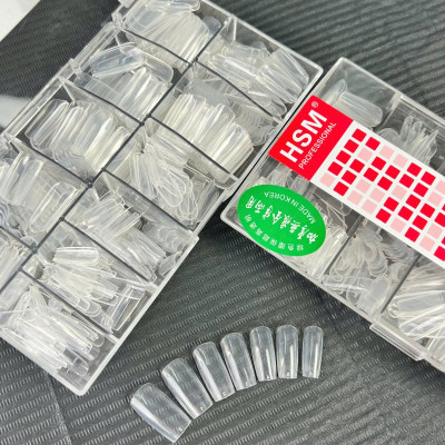 Móng Up Tay HSM VINIMAY Nhọn Trong Trơn (Không Nhám), Nhọn Trong Nhám, Nhọn Đục Cao Cấp Hộp 500 Móng Đủ Size Siêu Mỏng Dẻo Làm Nail giả dài