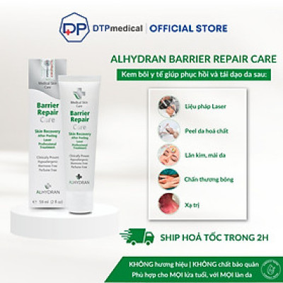 Kem bôi y tế dành cho phục hồi thẩm mỹ y khoa xạ trị, laser, peel da Barrier Repair Care 59ml làm mềm và làm dịu da
