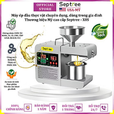 Máy ép dầu thực vật chuyên dụng dùng trong gia đình thương hiệu cao cấp Septree X8S - Hàng Nhập Khẩu