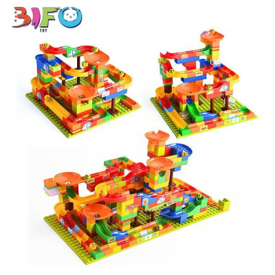 Bộ đồ chơi lắp ráp cầu trượt thả bi sáng tạo 128 chi tiết