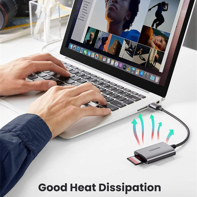 Ugreen UG80887CM401TK Usb-A To Sd/Tf Memory Card Reader Alu Case - HÀNG CHÍNH HÃNG