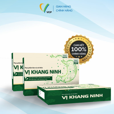 TPBVSK Viên Uống Dạ Dày Vị Khang Ninh - Hỗ trợ giảm acid dịch vị, giúp bảo vệ niêm mạc dạ dày - Hỗ trợ giảm nguy cơ viêm loét dạ dày tá tràng - Hộp 30 viên