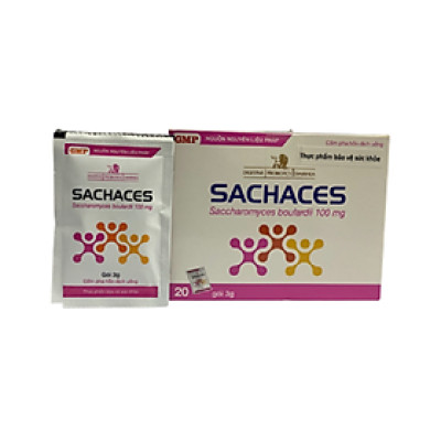 Men tiêu hóa Sachaces Hộp 20 gói x 3g - Bổ sung men vi sinh hỗ trợ giúp duy trì hệ vi sinh đường ruột - giảm rối loạn tiêu hóa do loạn khuẩn đường ruột