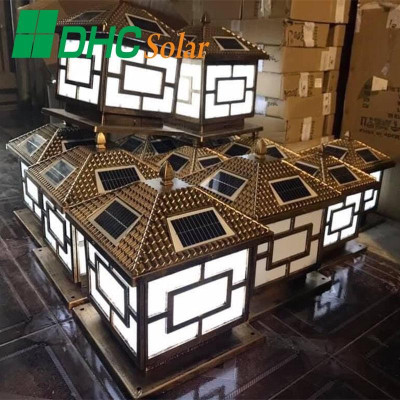 Đèn trụ cổng năng lượng mặt trời 20cm