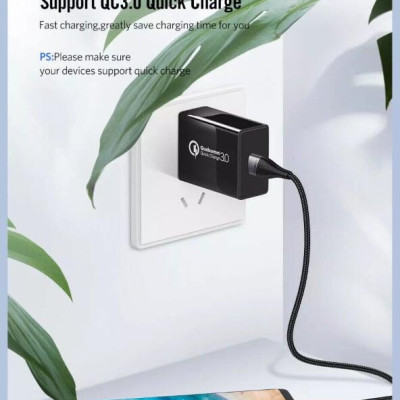 Ugreen UG50873ED017TK 1M màu Xám Cáp sạc truyền dữ liệu USB 2.0 sang MICRO USB đầu mạ thiếc - HÀNG CHÍNH HÃNG