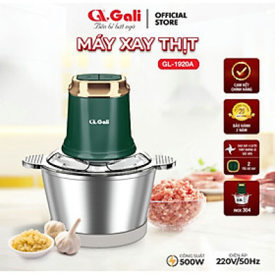 Máy xay thịt Gali GL-1920A Dung tích 2 Lít, Motor 100% bằng đồng, có 2 tốc độ xay. Hàng chính hãng chất lượng cao, bảo hành 24 tháng