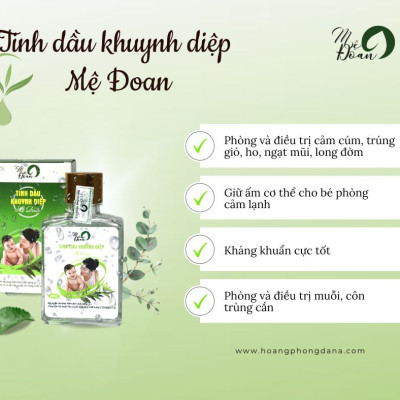  Tinh Dầu Khuynh Diệp Mệ Đoan Tinh Dầu Khuynh Diệp Cho Bé Kháng Khuẩn Giữ Ấm Côn Trùng Cắn Muỗi Đốt 30ml