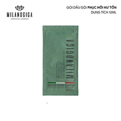 Dầu gội xả phục hồi hư tổn/t.r.ị gàu sạch ngứa Milanogica 12ml (12 gói /dây) tiện dụng
