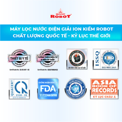 Máy Lọc Nước Điện Giải iON Kiềm ROBOT iONSmart 911 Nóng Thông Minh - Hàng Chính Hãng